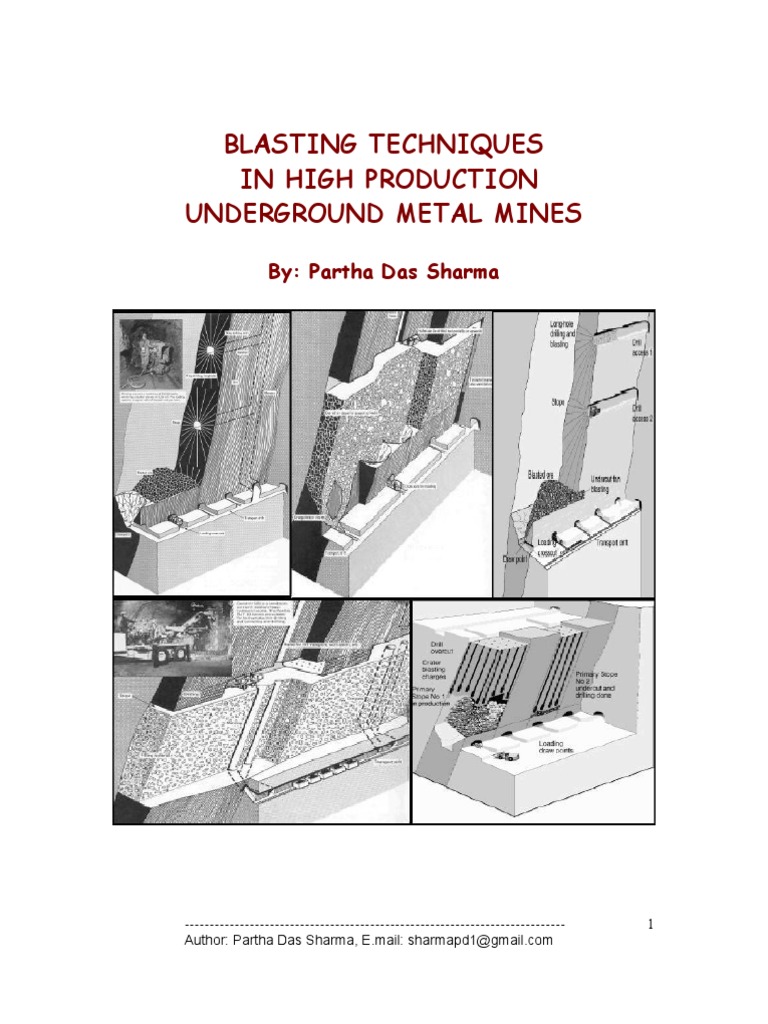 Blasting Techniques in Underground Metal Mines PDF Economic Geology