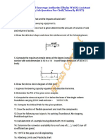 WASA Civil Assistant Engineering Job Question Pattern PDF