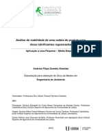 Análise de Viabilidade de Uma Cadeia de Produto para Óleos Lubrificantes Regenerados