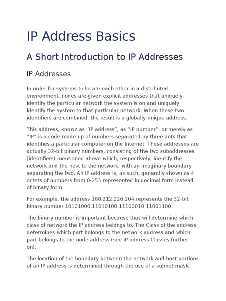 Ip Address Basics : Understanding IP Addresses, Subnets, and CIDR ...