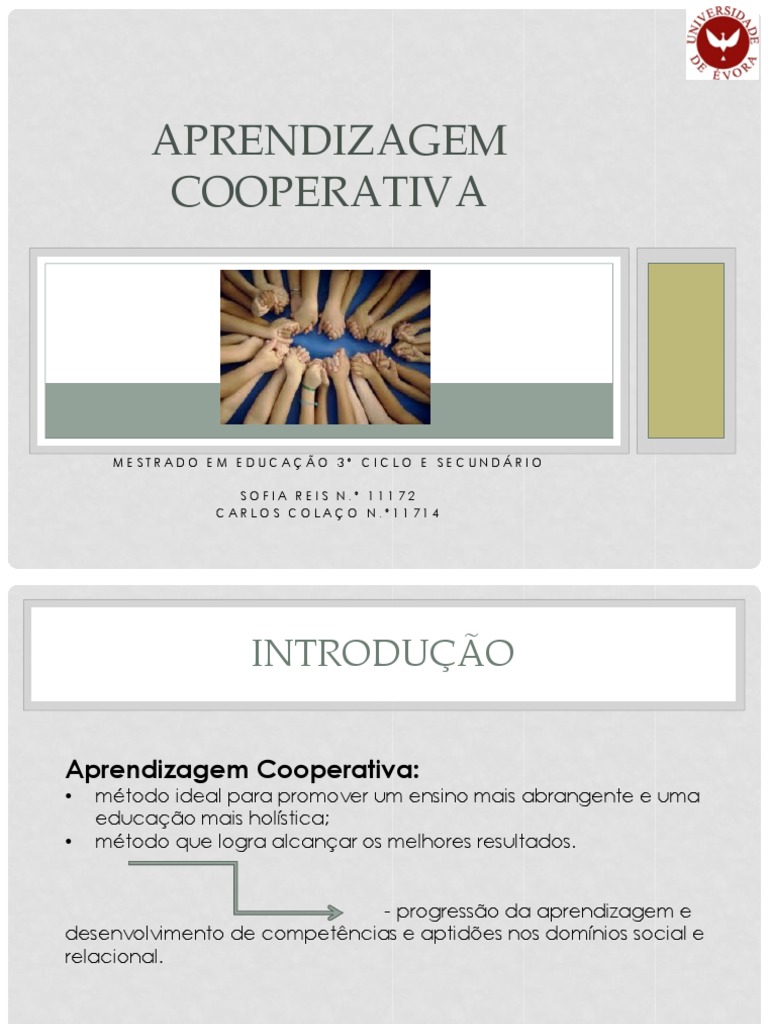 Ensino e aprendizagem cooperativa