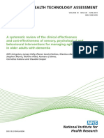 A Systematic Review of The Clinical Effectiveness and Cost-Effectiveness of Sensory, Psychological and Behavioural Interventions For Managing Agitation in Older Adults With Dementia