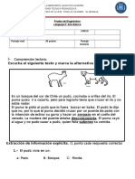 Prueba de Diagnóstico  Lenguaje  2° básico 