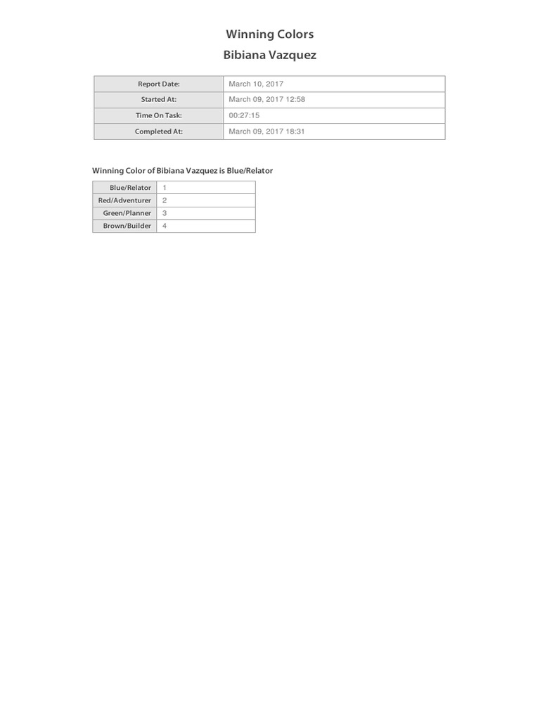 Winning Colors | PDF