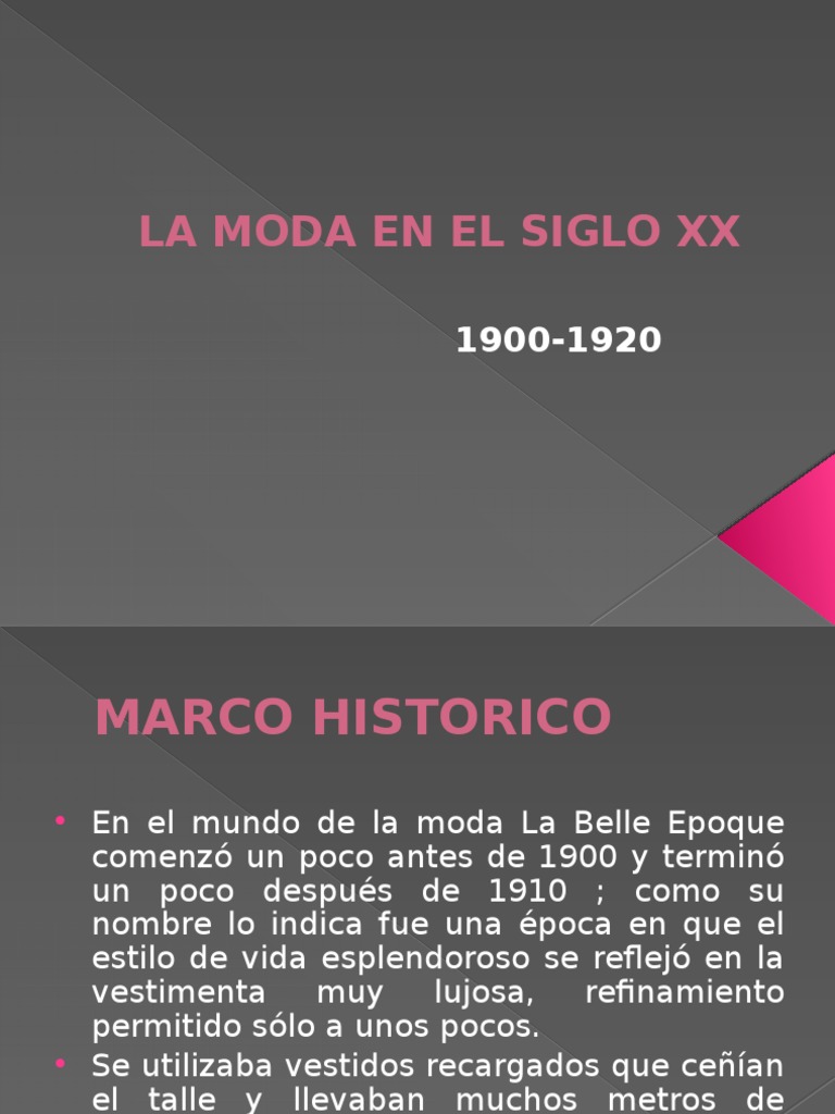 La Moda en El Siglo XX 1900 - 1920 | PDF | Fashion | Ropa