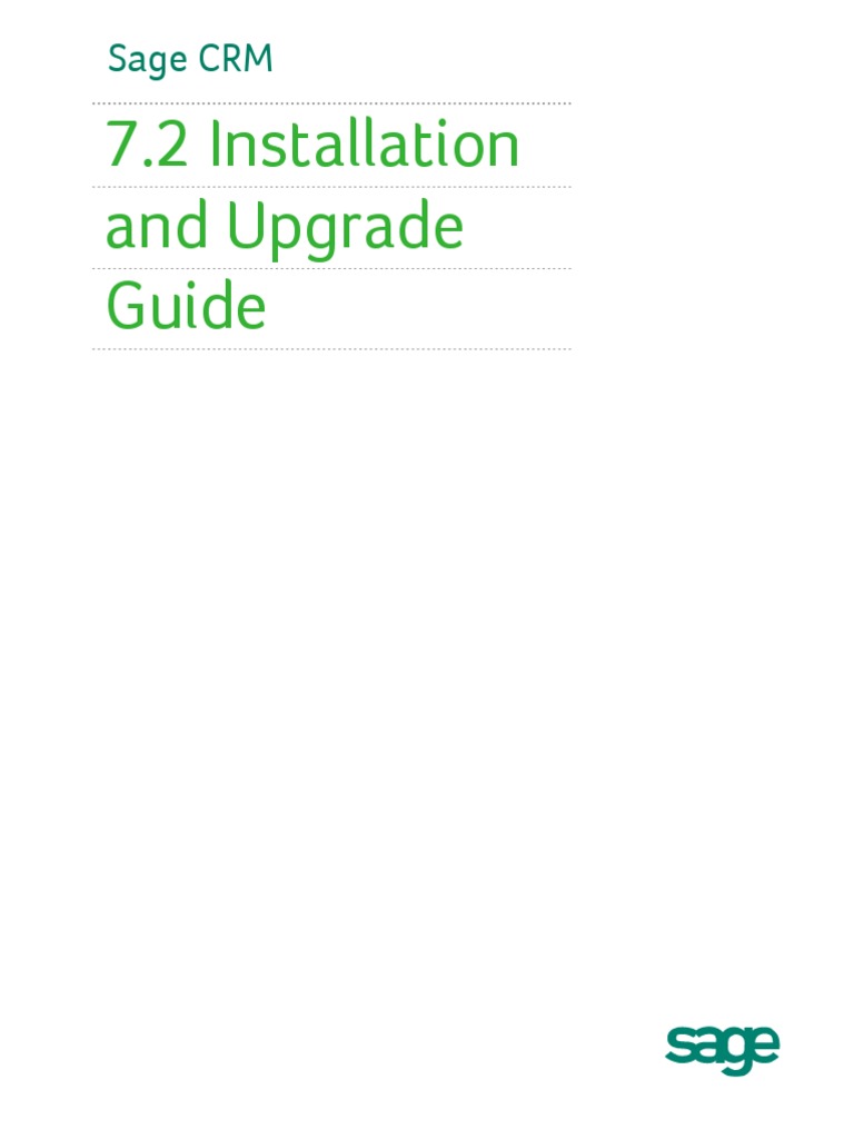 Sage CRM - Guide - Installation 7.2 PDF | PDF | Transport Layer ...