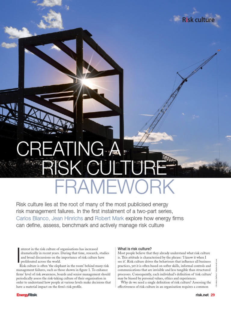 Creating Risk Culture A Framework | PDF | Risk | Risk Management