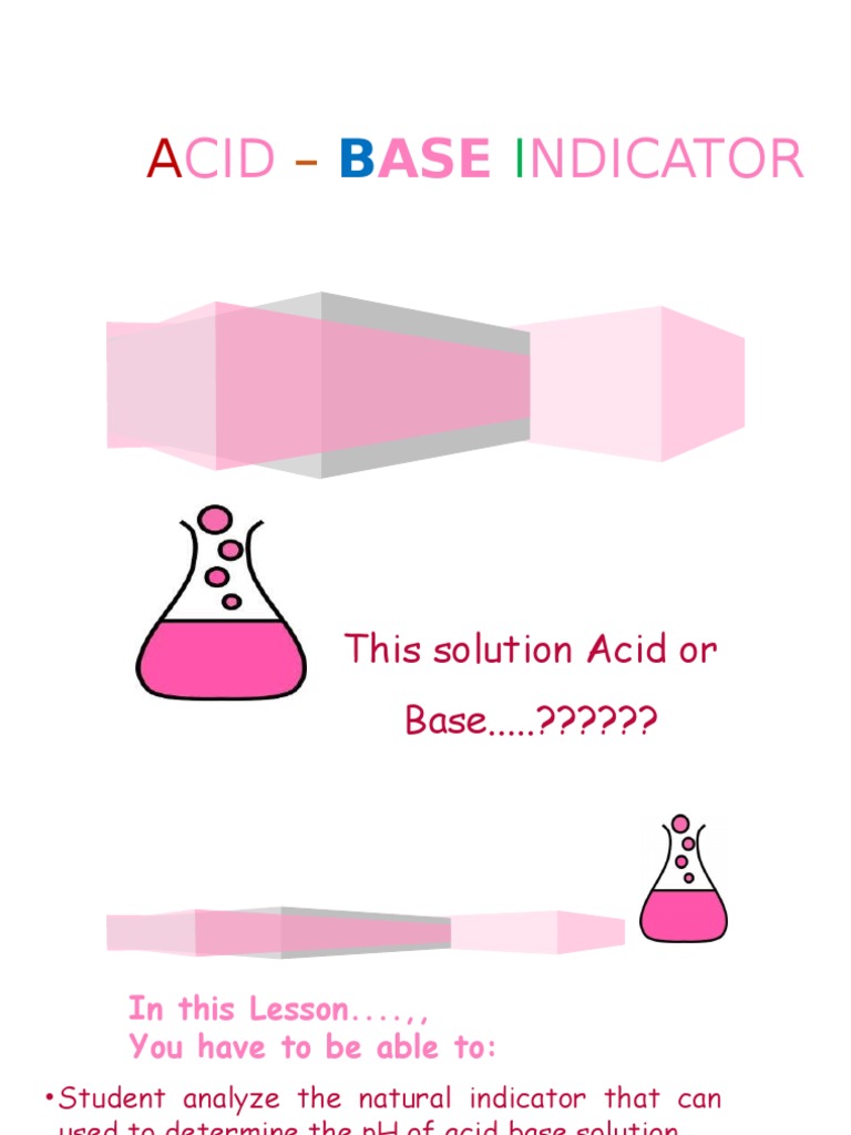 Acid Base Indicator Experiment Acid