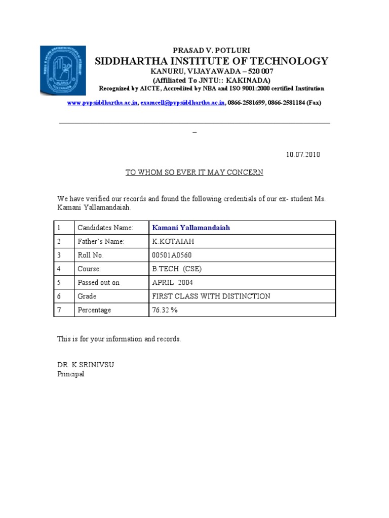 Education Verification PDF