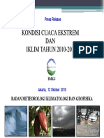 Press Release Kondisi Cuaca Ekstrim Dan Iklim Tahun 2010-2011 PDF