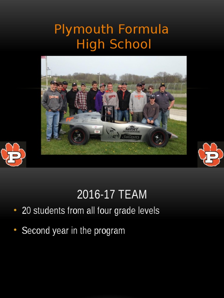 Plymouth Formula High School Team Goals | PDF | Motor Vehicle | Engineering