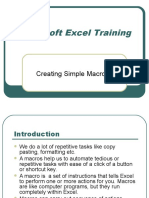 Excel Macro Training