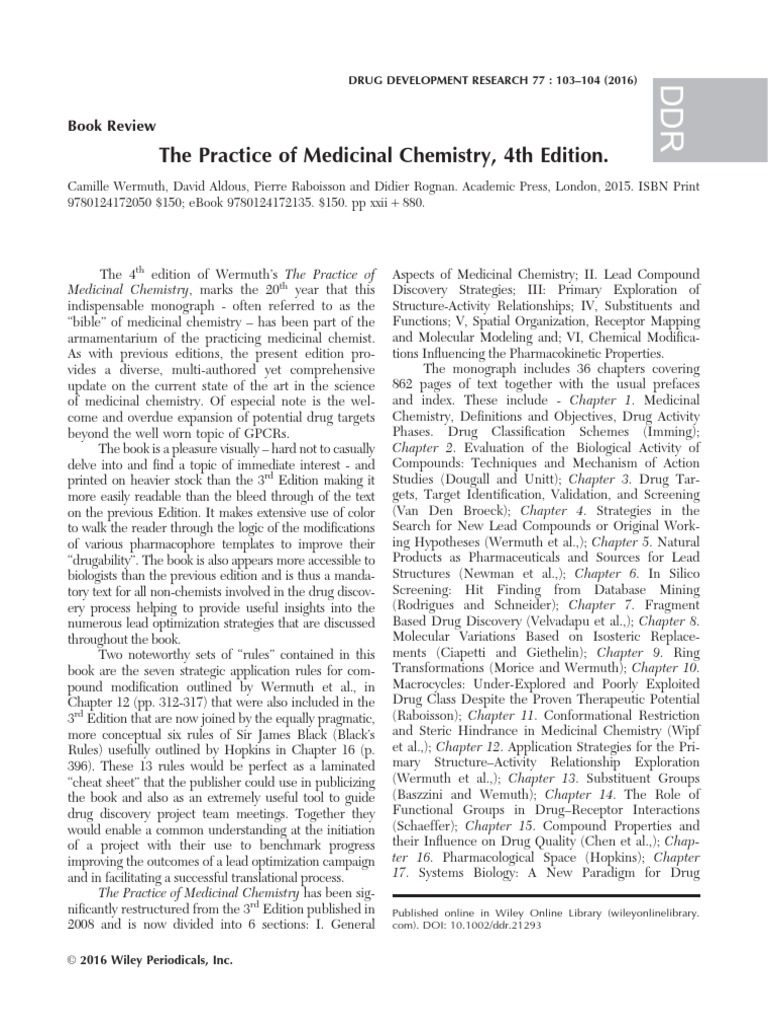 The Practice of Medicinal Chemistry Wermuth， Camille es The Practice of Medicinal Chemistry: 9780124172050: Medicine