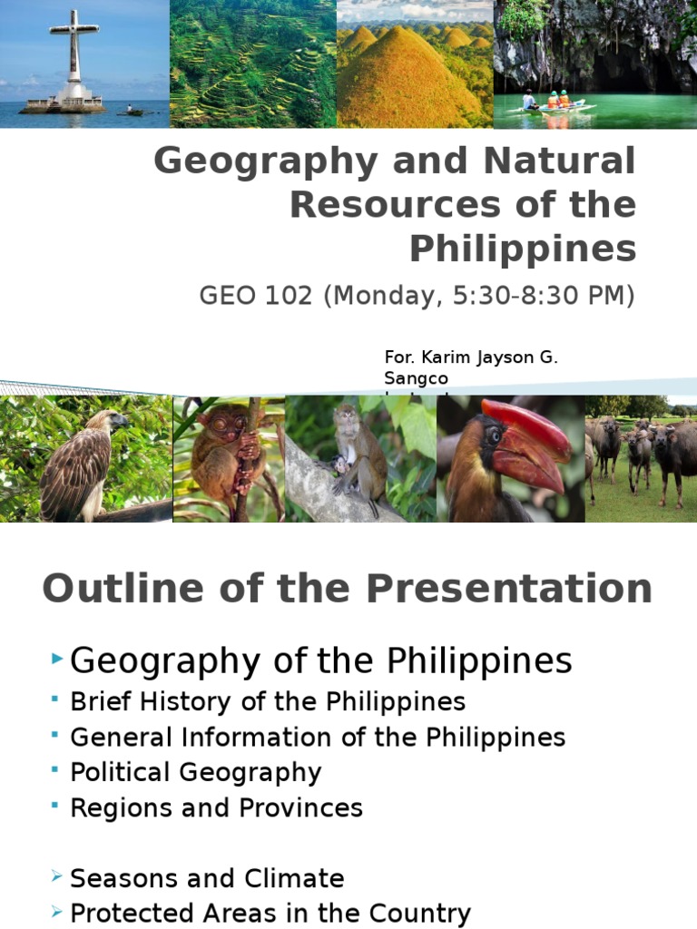 Geography and Natural Resources of the Philippines Philippines