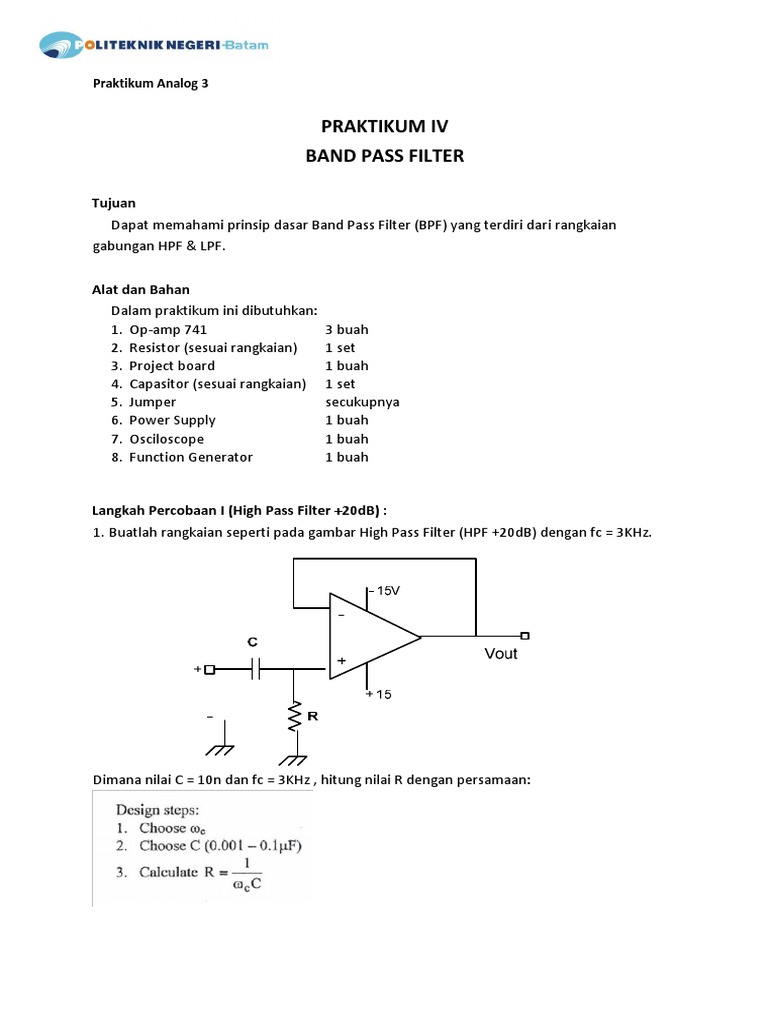 Contoh Soal Rangkaian Low Pass Filter Contoh Soal Terbaru