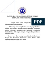 Janji Badan Pengawas Himpro LK Himafi Fmipa Ipb Periode 2013
