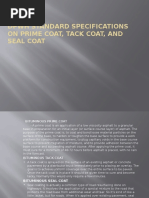 DPWH Standard Specifications On Prime Coat, Tack