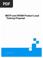 MSTP and DWDM Product Training Proposal