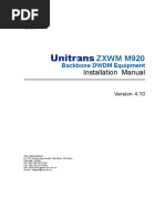 ZXWM M920 BDE V4.10 - Installation Manual