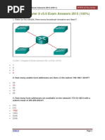 CCNA 1 Chapter 9 v5.0 Exam Answers 2015 100