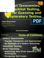 DefTaxonomies ErrGuessing Checklist Exploratory