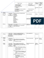 Lesson Plan Table