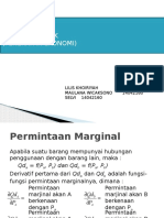 DIFERENSIAL FUNGSI MAJEMUK (PENERAPAN EKONOMI