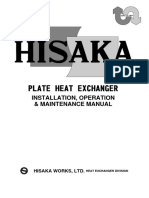Installation & Maintenance Manual for Hisaka Plate Heat Exchanger