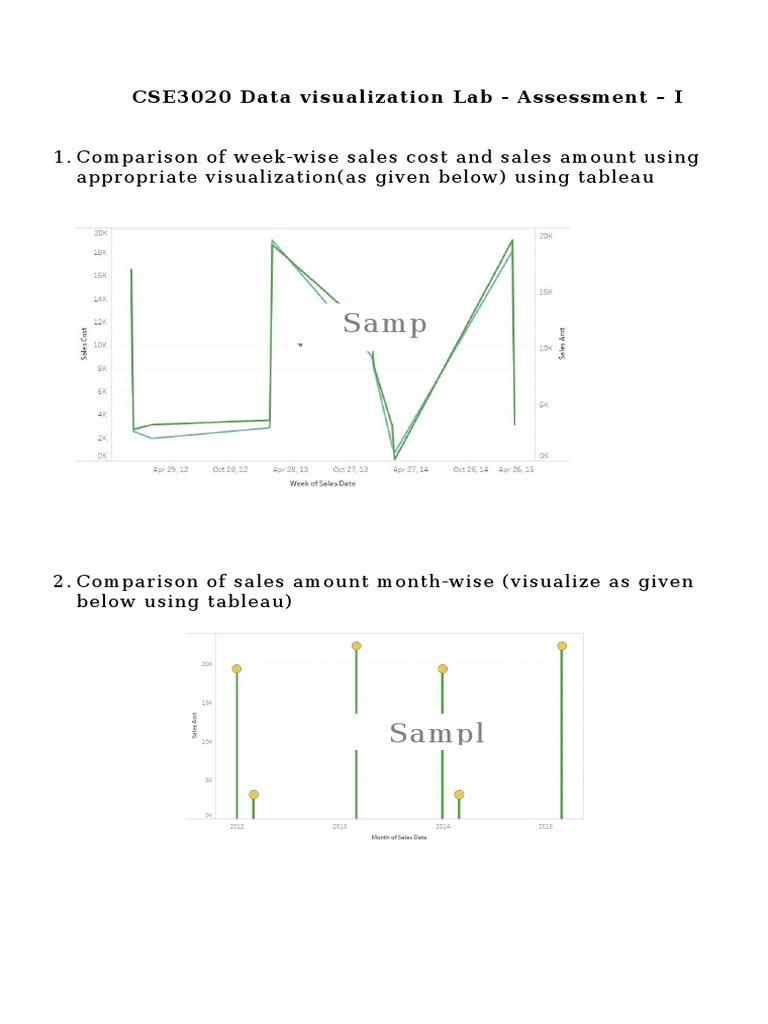 Samp Le: CSE3020 Data Visualization Lab - Assessment - I | PDF