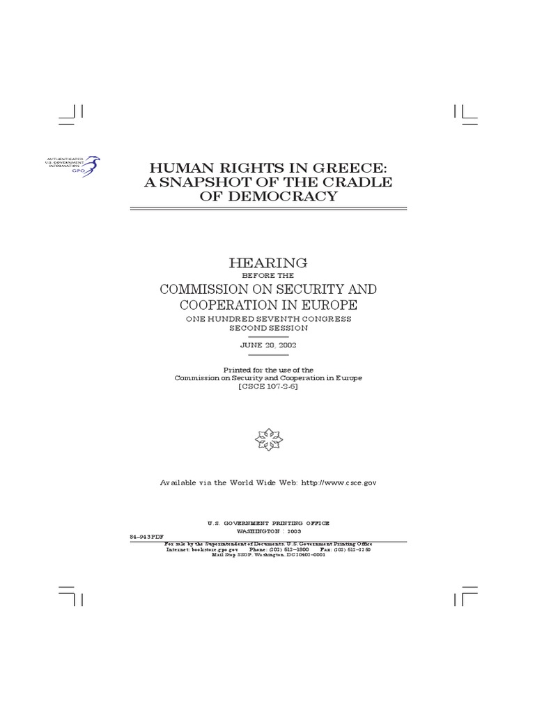 Human Rights in Greece: A Snapshot of The Cradle of Democracy | PDF ...