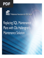 Using Ola Hallengrens SQL Maintenance Scripts PDF