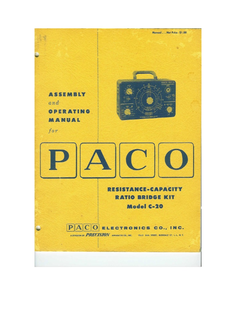 Paco C20 Manual | PDF