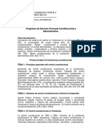 Derecho Procesal Constitucional y Administrativo Programa