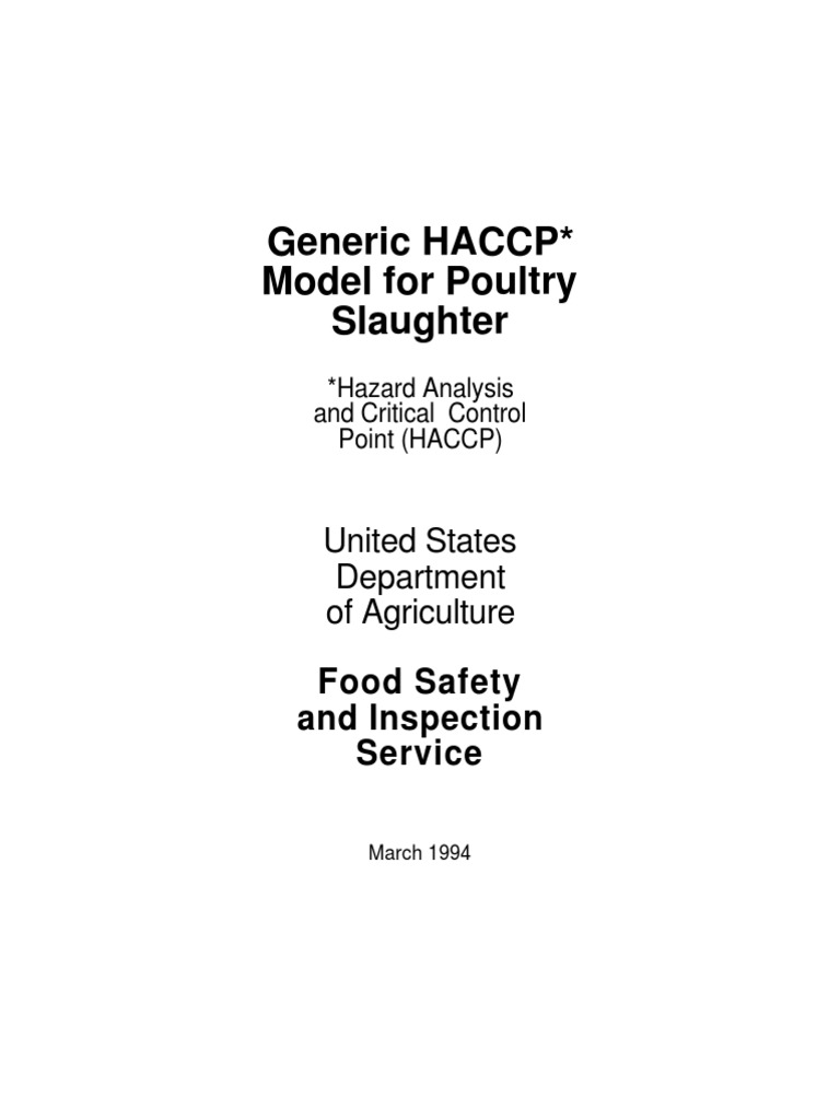 POULTRY HACCP.pdf Hazard Analysis And Critical Control Points