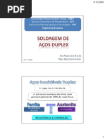 soldagem de aos duplex