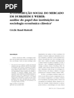 a construção social do mercado em weber e durkheim _ raudmattedi