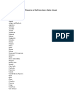 List of All Countries, PDF