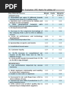 The Internal Factor Evaluation IFE Matri