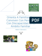 Orienta A Familias Que Conviven Con Personas Con Discapacidad en El Ámbito Familiar