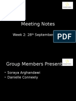 Meeting Notes: Week 2