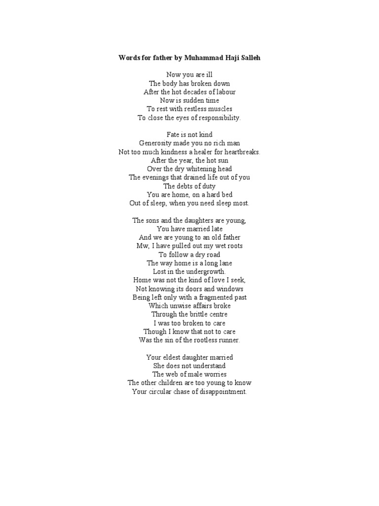 Words For Father | PDF