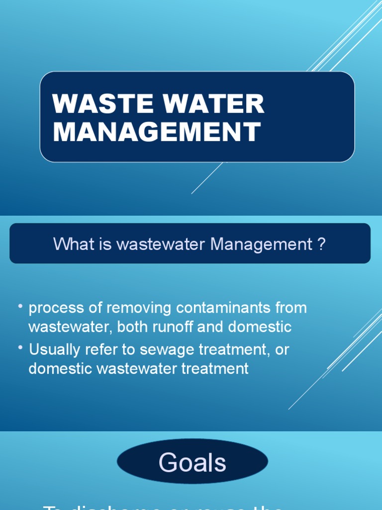 Wastewater Management Techniques Explained | PDF | Sewage Treatment ...