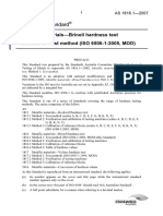 AS1816 2007 ISO 6506 2005 Metallic Materials Brinell Hardness Test PDF