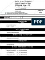 Official Ballot: University of Asia and The Pacific