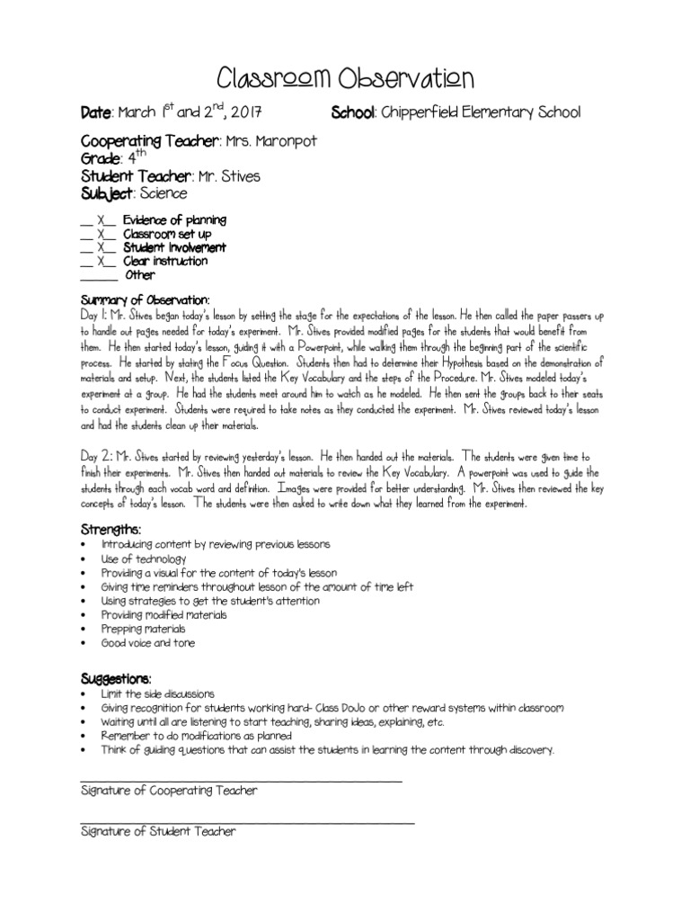 College observation essay example picture