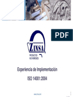 Zinsa Implemetación 14001