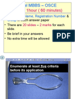 Time - 1hour (60 Minutes) : Final Mbbs - Osce