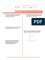 Exercícios de Geometria Plana - Professor Ferreto