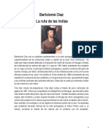 Bartolome Diaz y La Ruta de Las Indias