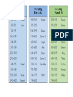 Conference Times